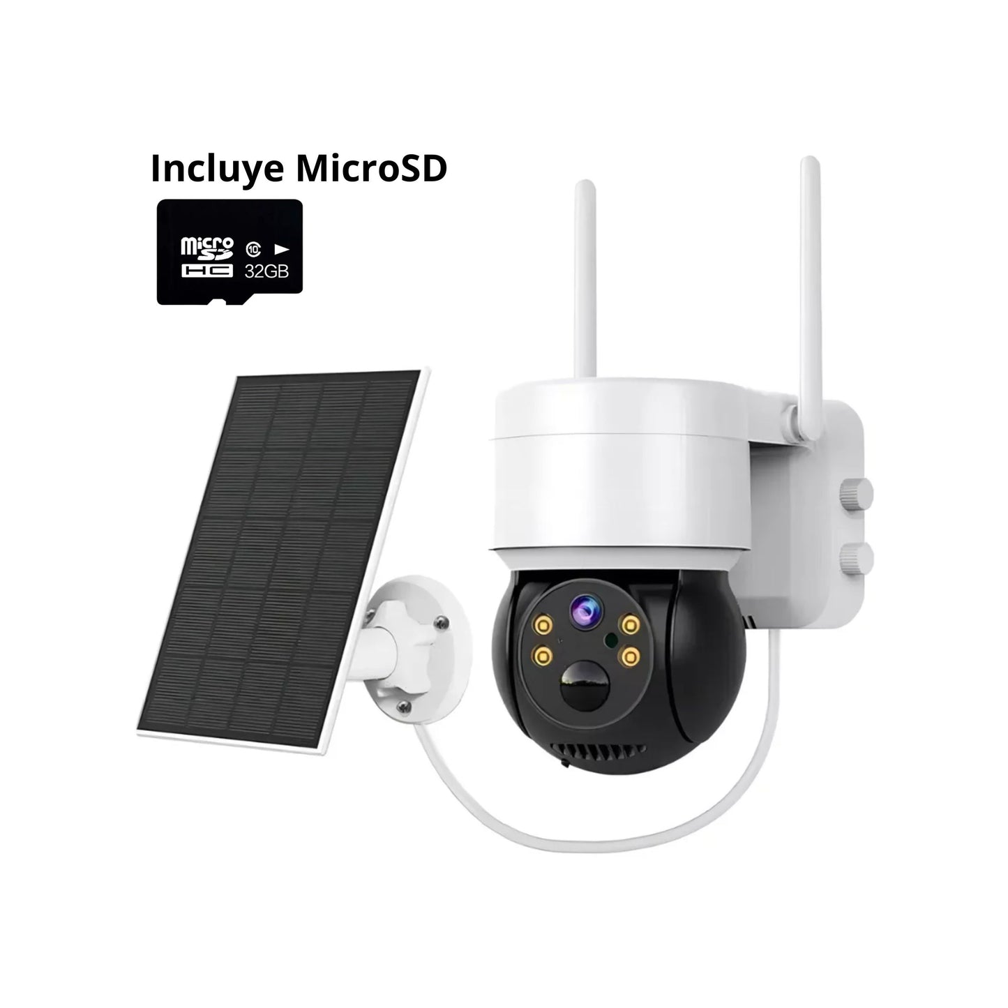 Cámara Solar WiFi Exterior Full HD + MicroSD + ENVIO GRATIS