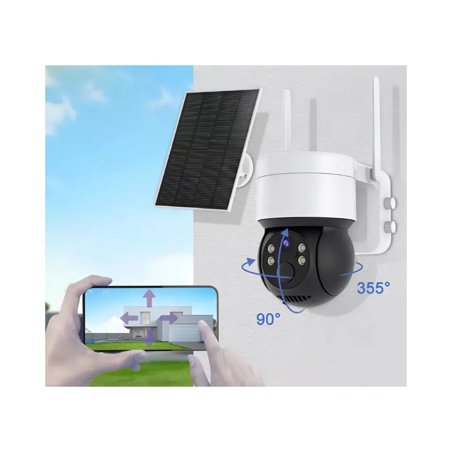 Cámara Solar WiFi Exterior Full HD + MicroSD + ENVIO GRATIS