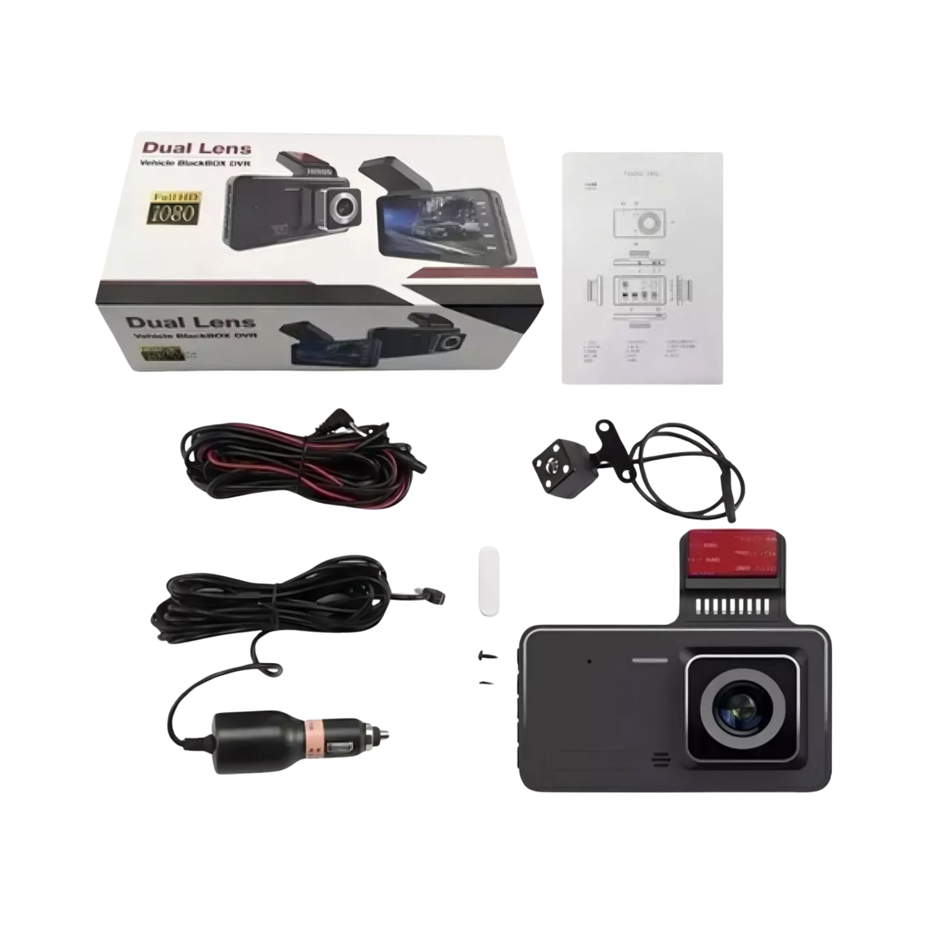 Cámara de Seguridad para Vehículo Dual Lente Full HD 1080p + ENVIO GRATIS