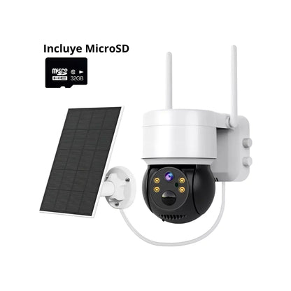 Cámara Solar WiFi Exterior Full HD + MicroSD + ENVIO GRATIS