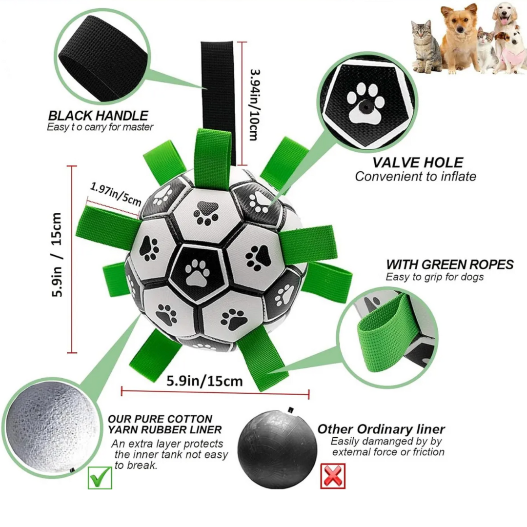 Pelota Interactiva de Agarre para Perros — 15 cm de Diámetro